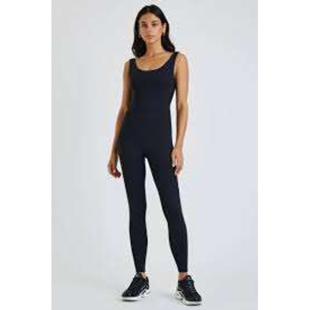 Year of Ours Ribbed‎ Reformer Onesie Jumpsuit Black Sz S Workout Gym Pilates